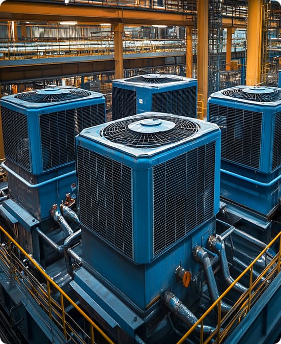 High-efficiency VRF installation cutting cooling energy consumption by more than 30 percent.
